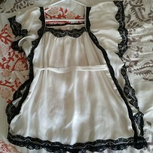 Rue 21 black lace and silk shirt